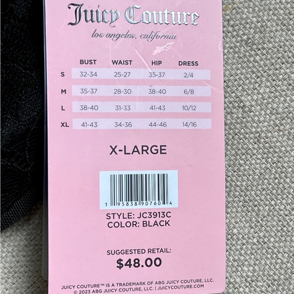 JUICY COUTURE Black Sexy Lace Cutout Bodysuit (XL) - Picture 8 of 8